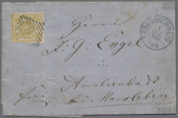 Braunschweig - Marken Und Briefe: 1864, Freimarke 1 Sgr. Gelbocker Mit Dreiseiti - Brunswick