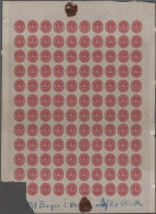 Braunschweig - Marken Und Briefe: 1865, 1 Gr. Karmin Im Bogen Zu 119 Marken (die - Brunswick