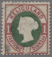 Helgoland - Marken Und Briefe: 1875, "Viktoria" 1 Far./1 Pfg. Lilakarmin/dunkelg - Helgoland