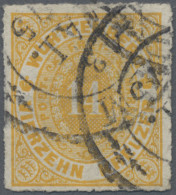 Delcampe - Württemberg - Marken Und Briefe: 1869, 14 Kr Lebhaftgelb, Farbfrisch Und Mit Gut - Autres & Non Classés