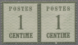 Elsass-Lothringen - Marken Und Briefe: 1870, Freimarke 1 Centime Grauolivgrün Im - Other & Unclassified