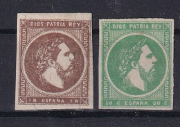 SPAIN 1875 - MLH - Sc# X6, X7 - Carlistes - Carlists