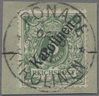 Deutsche Kolonien - Karolinen: 1899, Freimarke 5 Pfg. Mit Diagonalem Aufdruck "K - Karolinen