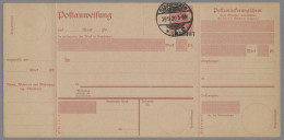 Deutsche Abstimmungsgebiete: Saargebiet - Ganzsachen: 1920-21, Postanweisungen, - Postal Stationery