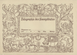 Deutsche Abstimmungsgebiete: Saargebiet - Ganzsachen: 1928, SCHMUCKBLATT-TELEGRA - Postal Stationery