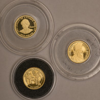 Alderney - Anlagegold: 2005-2009, Partie Von 3 Kleinen Goldmünzen, Jeweils Aus 9 - Scottish