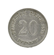 Umlaufmünzen 1 Pf. - 1 Mark: 1873, 20 Pfennig Aus 900er Silber, Aus Der Prägestä - Taler En Doppeltaler