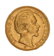 Bayern - Anlagegold: 1874, "Ludwig II." 20 Mark Aus 900er Gold In Sehr Schöner E - 5, 10 & 20 Mark Gold