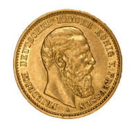 Preußen - Anlagegold: 1888, "Friedrich III." 10 Mark Aus 900er Gold In Sehr Schö - 5, 10 & 20 Mark Gold