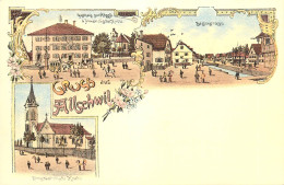 Gruss Aus Allschwil Repro Modern Postcard - Arlesheim