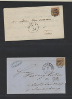Schleswig-Holstein - Stempel Auf Dänemark: 1851-1863, Sammlung Von 77 Dänemark-W - Autres & Non Classés