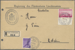 Liechtenstein: 1936-2001, BELEGE, MISCHFRANKATUREN, Eine Liebevoll Zusammengetra - Lotes/Colecciones