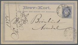 Norway: 1878-1961, Briefalbum (ohne Umschlag) Mit 93 Belegen (Ganzsachen Und Bri - Brieven En Documenten
