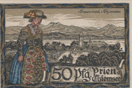 50 PFENNIG 1920 Stadt PRIEN Bavaria UNC DEUTSCHLAND Notgeld Banknote #PB731 - [11] Emissions Locales