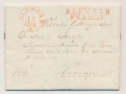 Zuid Zijpe - ALKMAAR FRANCO - S Gravenhage 1836 - ...-1852 Préphilatélie