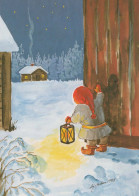 BABBO NATALE Buon Anno Natale Vintage Cartolina CPSM #PAU588.IT - Santa Claus