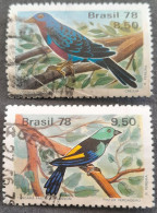 Bresil Brasil Brazil 1978 Animal Oiseaux Birds Yvert 1311 1312 O Used - Usados