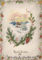 Buon Anno Natale Vintage Cartolina CPSM #PBN282.IT - Nouvel An