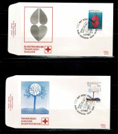 1985 2161 & 2162 FDC's ( Lokeren ) : " Croix Rouge  / Rode Kruis " - 1981-1990