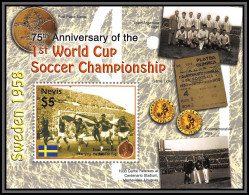 81210 Nevis Mi BF N°252 75th Anniversary 1rst World Cup Sweden 1958 Coupe Du Monde TB Neuf ** MNH Football Soccer - 1958 – Suecia