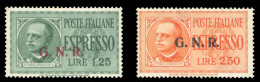 1943-44 GNR ESPRESSI TIR. VERONA N.19/20 NUOVI* TRACCIA DI LINGUELLA LEGGERA  BELLI - MLH VERY FINE - Eilsendung (Eilpost)