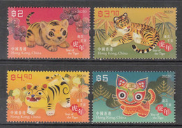 2022 Hong Kong Year Of The Tiger Complete Set Of 4 MNH @ BELOW FACE VALUE - Unused Stamps