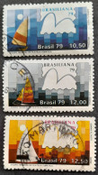 Bresil Brasil Brazil 1979 Exposition Philatelique Philatelic Exhibition Voiliers Yvert 1362 1363 1364 O Used - Usados