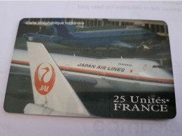 FRANCE/FRANKRIJK /25 UNITS /  PREPAID/  PLANE/ JAPAN AIRLINES    / MINT      ** 16806** - Per Cellulari (telefonini/schede SIM)