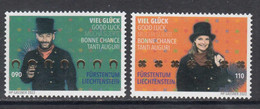 2022 Liechtenstein Bonne Chance Good Luck GOLD FOIL Complete Set Of 2 MNH @  BELOW FACE VALUE - Unused Stamps
