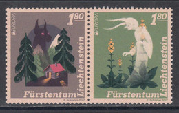 2022 Liechtenstein Folktales Ghosts Europa Complete Pair  MNH @  BELOW FACE VALUE - Unused Stamps