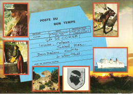 CPM - CORSE - MULTIVUES - TYPES CORSES - FERRY - ANE - TETE DE MAURE - Corse