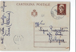 1939 02  LUOGOTENENZA - IONIA MARINA X BOLOGNA - Poststempel