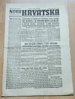 Nova Hrvatska 1943 Br. 279 NDH Croatia Ustasa Newspaper, Ivan Werner, Radna Služba Ženska Ustaška Mladež - Other & Unclassified