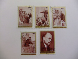 58 BURUNDI 1970 / CENTENARIO De LENIN (CUADROS PINTURAS) / YVERT 429 / 433  FU - Lenin