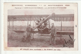 CP AVIATION MEETING D'ISSOIRE 13 SEPTEMBRE 1926 Mlle Colin Pilote Parachutiste M.Dubeuf - Meetings