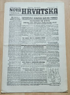 Nova Hrvatska 1943 Br. 277 NDH Croatia Ustasa Newspaper, Domobranski Bojnik Juraj Bobinac - Other & Unclassified