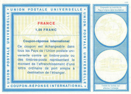 COUPON - REPONSE INTERNATIONAL UNION POSTALE UNIVERSELLE FRANCE 1.00 FRANC NEUF - Coupons-réponse