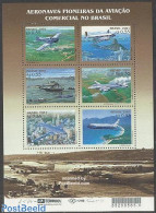 Brazil 2001 Commercial Aviation 6v M/s, Mint NH, Transport - Aircraft & Aviation - Nuovi