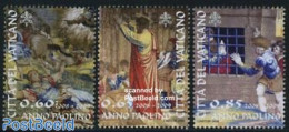 Vatican 2008 St. Paul Year 3v, Mint NH, Religion - Religion - Unused Stamps