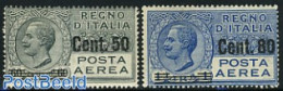 Italy 1927 Airmail Overprints 2v, Mint NH - Autres & Non Classés