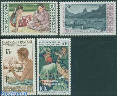 French Polynesia 1958 Airmail Definitives 4v, Mint NH, Nature - Transport - Fishing - Ships And Boats - Art - Modern A.. - Neufs