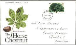 Horse Chestnut Maronnier FDC Cover ( A80 630) - Arbres