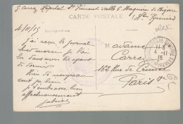 Oblit. Cachet Et Marianne "Hôpital Temporaire N°4 - Bagnères-de-Bigorre - 4 Nov. 1915 - WW I