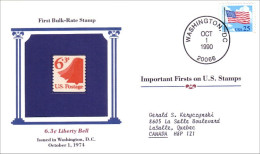 First US Bulk-rate Stamps 1974 Cover MNH ** Neuf SC ( A81 936) - Storia Postale