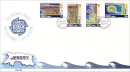 Jersey Cartes Historiques Historic Maps FDC ( A81 754b) - Isole