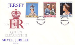Jersey Silver Jubilee FDC ( A81 729b) - Familles Royales