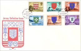 Jersey Armoiries Coat Of Arms Hautes Valeurs High Values FDC ( A81 724) - Buste