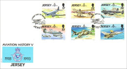Jersey Avions Militaires Airplanes FDC ( A81 255) - Militaria