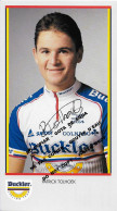 CARTE CYCLISME PATRIK TOLHOEK TEM BUCKLER 1991 - Cyclisme