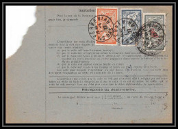 25218 Bulletin D'expédition France Colis Postaux Fiscal Saverne 1927 Pour Bordeaux Valeur Déclarée Merson N° 207-123-145 - Lettres & Documents